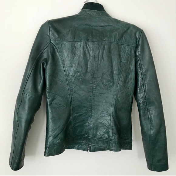 MARC NEW YORK Leather jacket, green - Picture 4 of 11